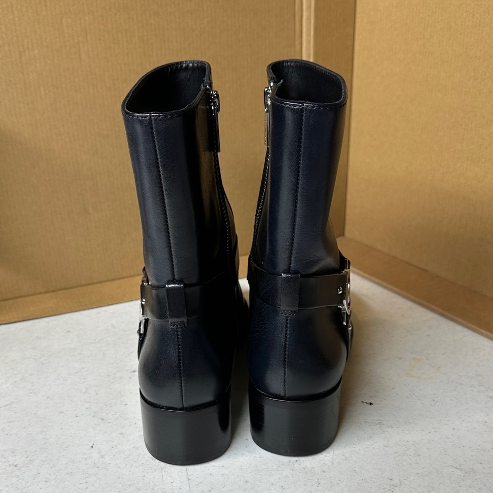 Michael Kors Turner Black Leather Ankle Boots New Size 8 - Picture 6 of 17